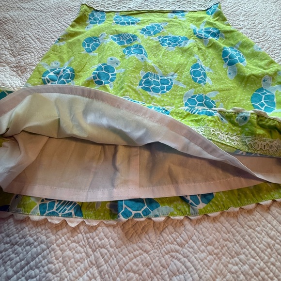 Lilly Pulitzer, vintage green and blue turtle dress - Picture 3 of 5